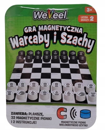 Gra magnetyczna Warcaby i szachy Podróżna WeVeel