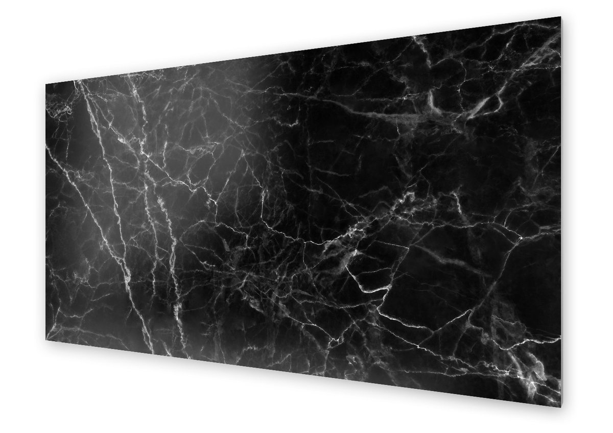 Panel kuchenny HOMEPRINT Luksusowy czarny marmur 100x50 cm