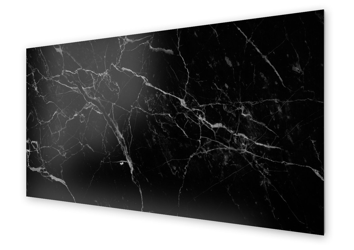Panel kuchenny HOMEPRINT Czarny marmur naturalny 100x50 cm