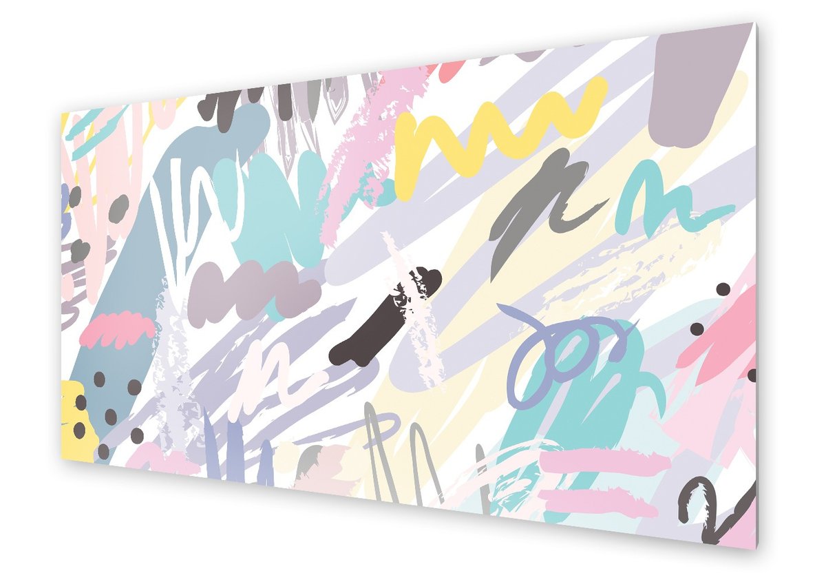 Panel kuchenny HOMEPRINT Kolorowe zygzaki 120x60 cm