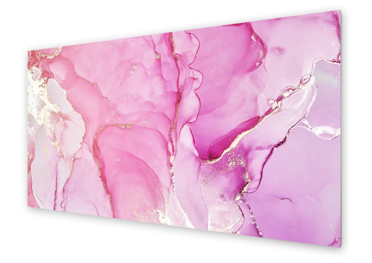 Panel kuchenny HOMEPRINT Różowe rozmyte plamy tuszu 140x70 cm