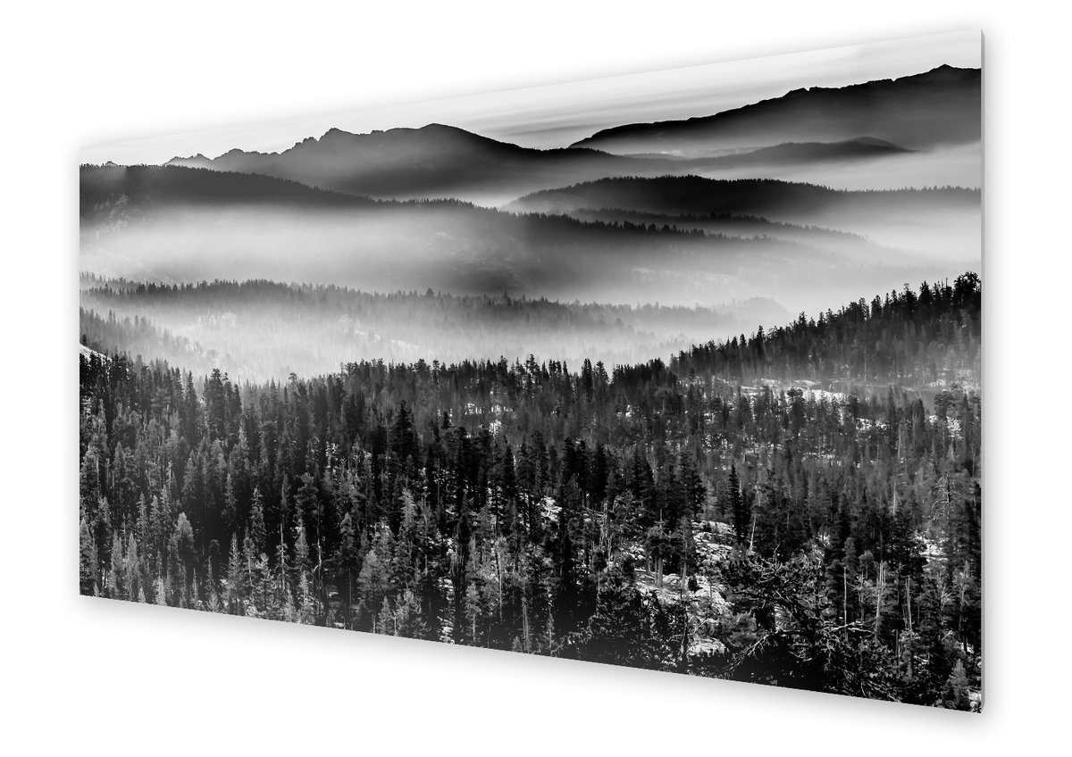 Panel kuchenny HOMEPRINT Piękny widok gór we mgle 125x50 cm