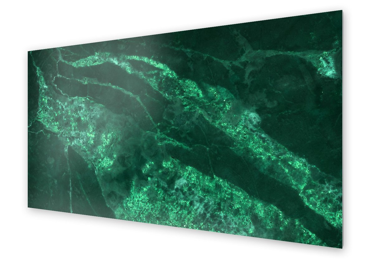 Panel kuchenny HOMEPRINT Ciemnozielony marmur 140x70 cm