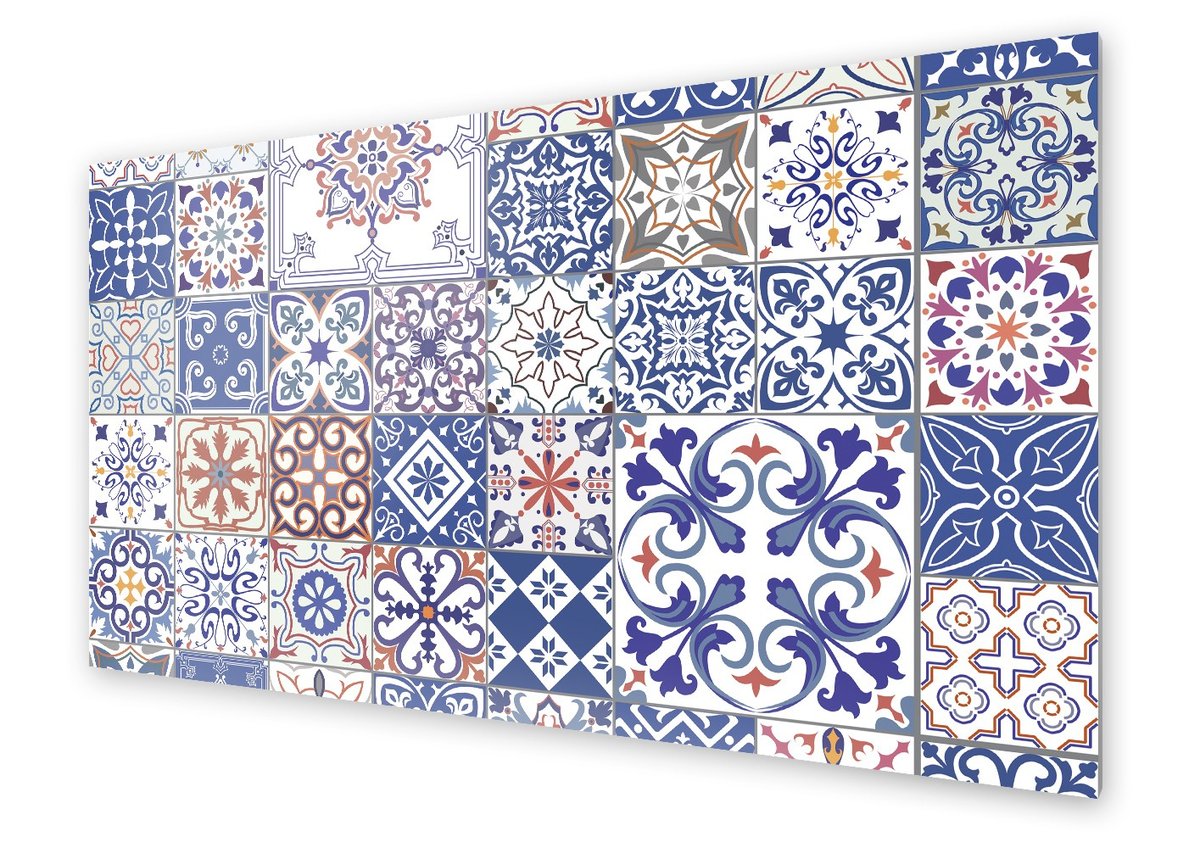 Panel kuchenny HOMEPRINT Ozdobne płytki 125x50 cm