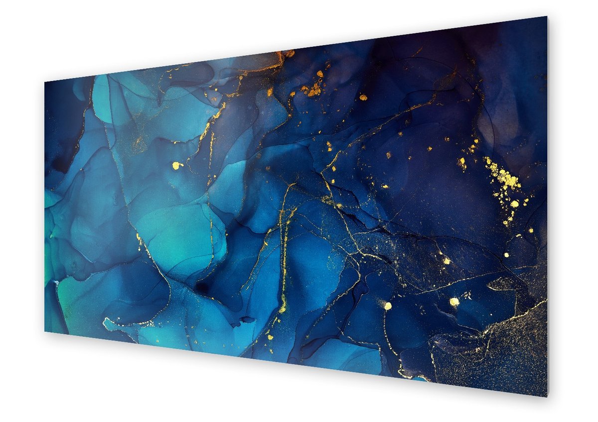 Panel kuchenny HOMEPRINT Marmur granatowo błękitny 120x60 cm