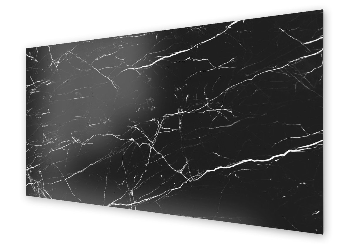 Panel kuchenny HOMEPRINT Klasyczny czarny marmur 125x50 cm