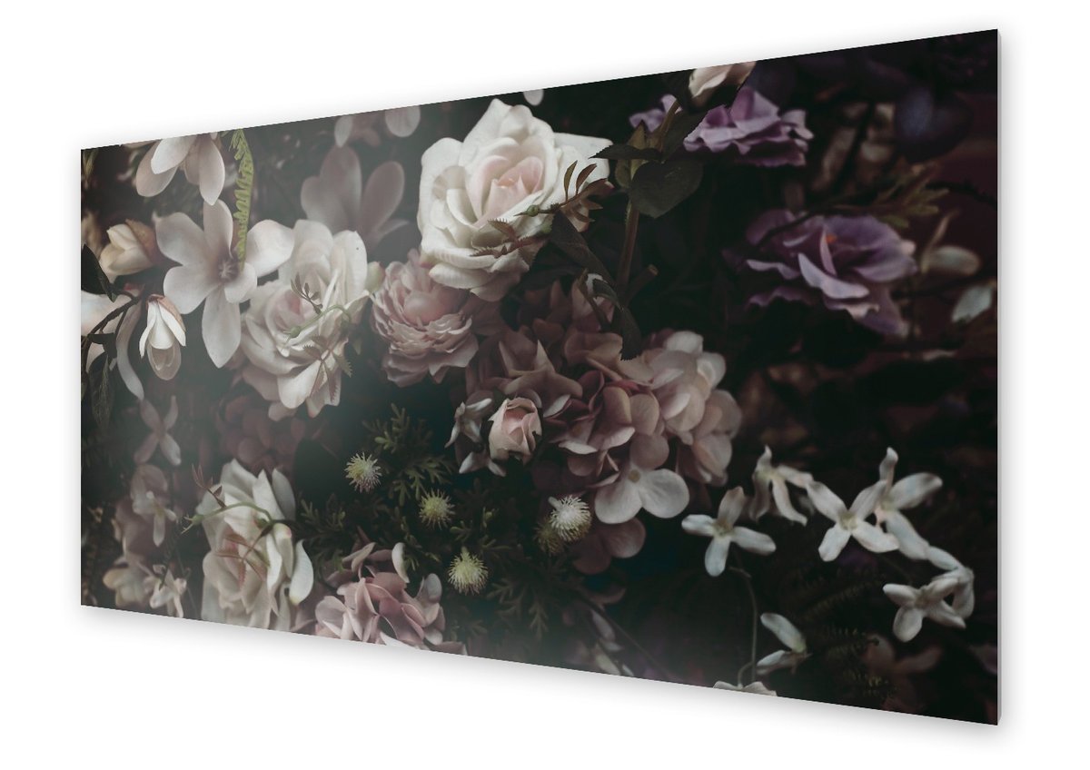 Panel kuchenny HOMEPRINT Kwiaty w stylu retro 140x70 cm