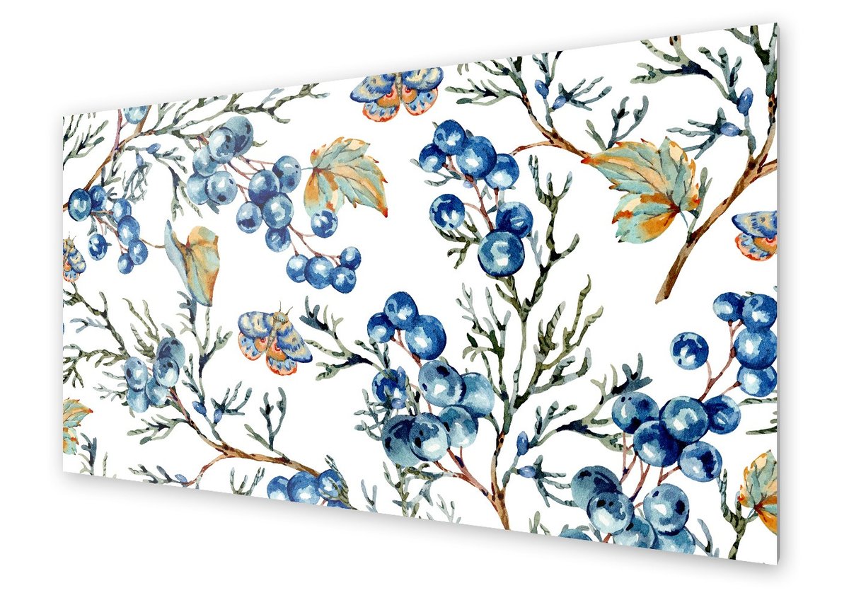 Panel kuchenny HOMEPRINT Leśne jagody 100x50 cm