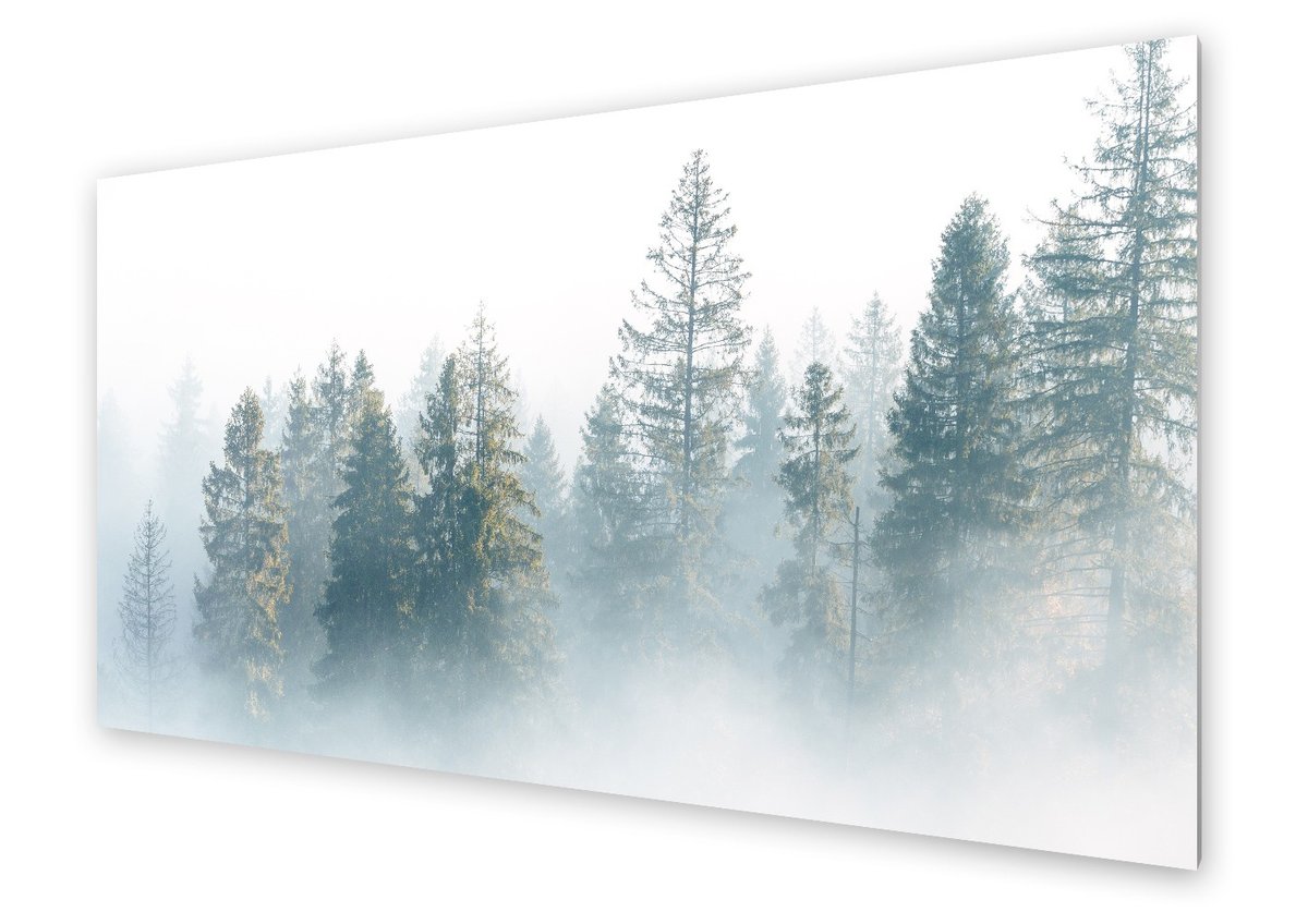 Panel kuchenny HOMEPRINT Mglisty poranek w lesie 125x50 cm