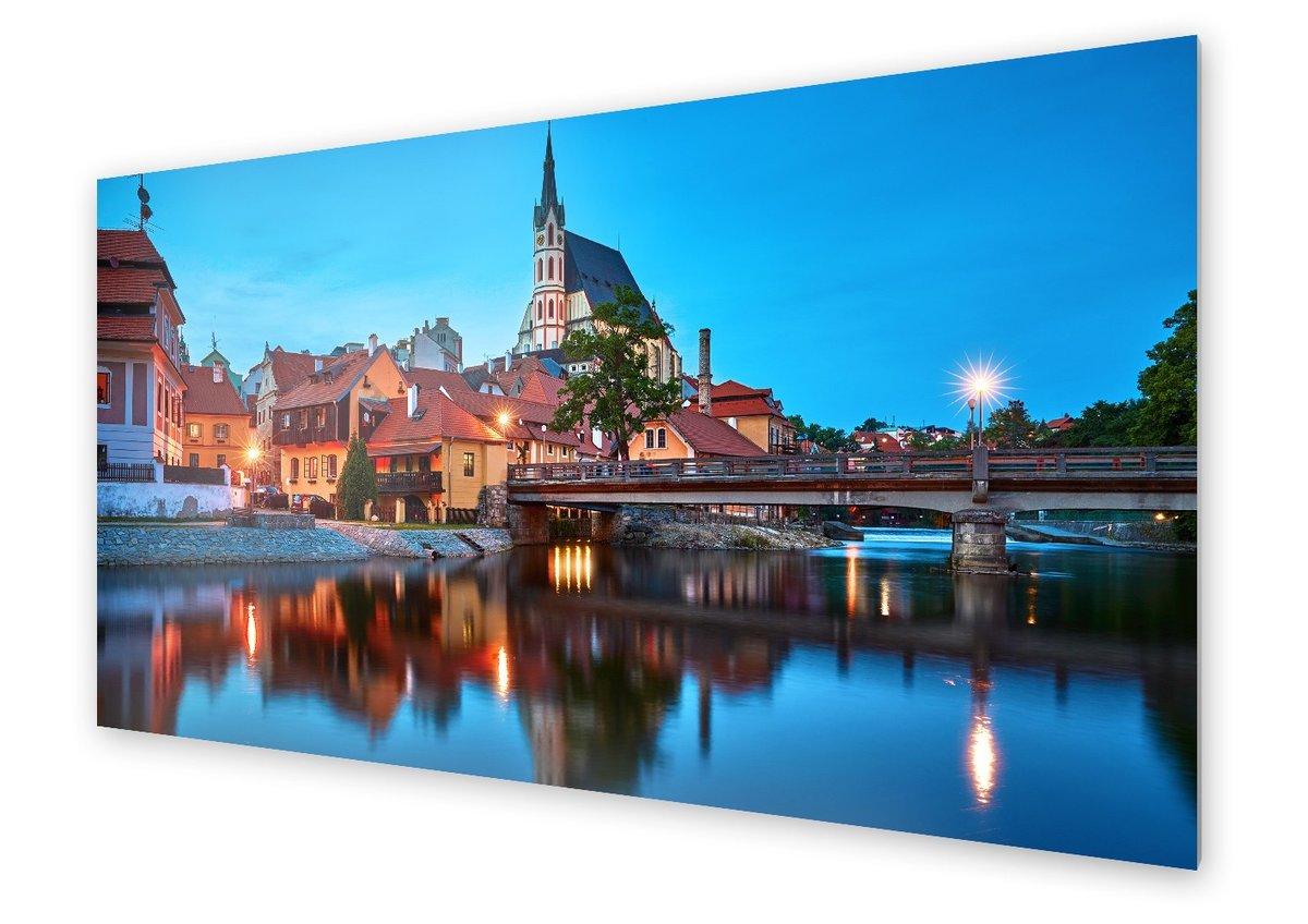 Panel kuchenny HOMEPRINT Widok na Czeski Krumlov 120x60 cm