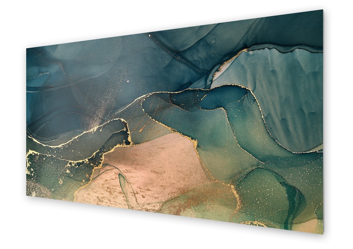 Panel kuchenny HOMEPRINT Marmur zielono brązowy 120x60 cm