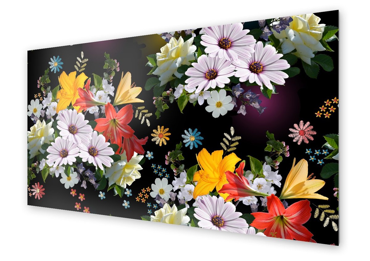 Panel kuchenny HOMEPRINT Kwiatowy gaj 125x50 cm