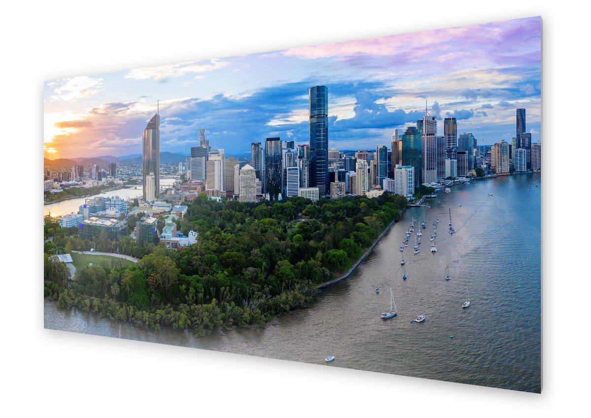 Panel kuchenny HOMEPRINT Panorama miasta Brisbane 140x70 cm