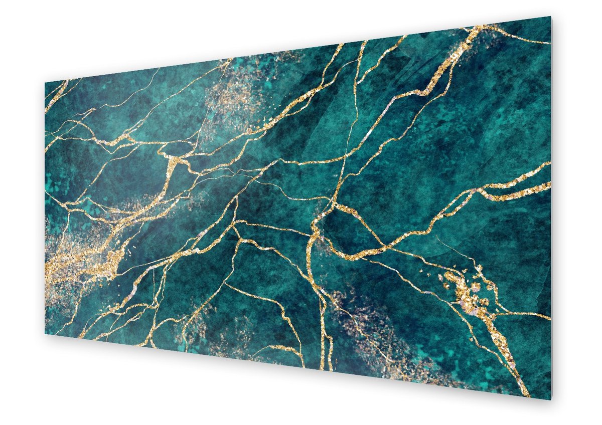 Panel kuchenny HOMEPRINT Malachitowy zielony kamień 120x60 cm