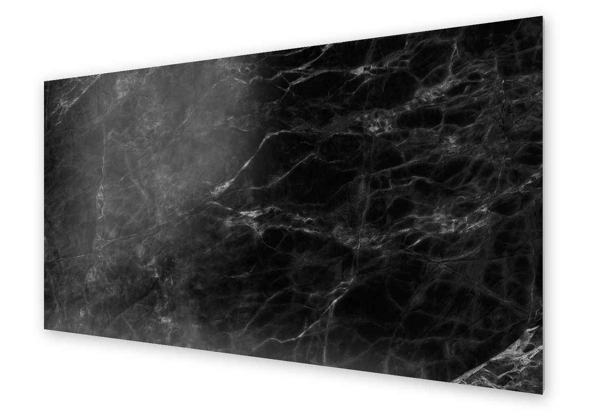 Panel kuchenny HOMEPRINT Ciemny marmur z żyłami 125x50 cm