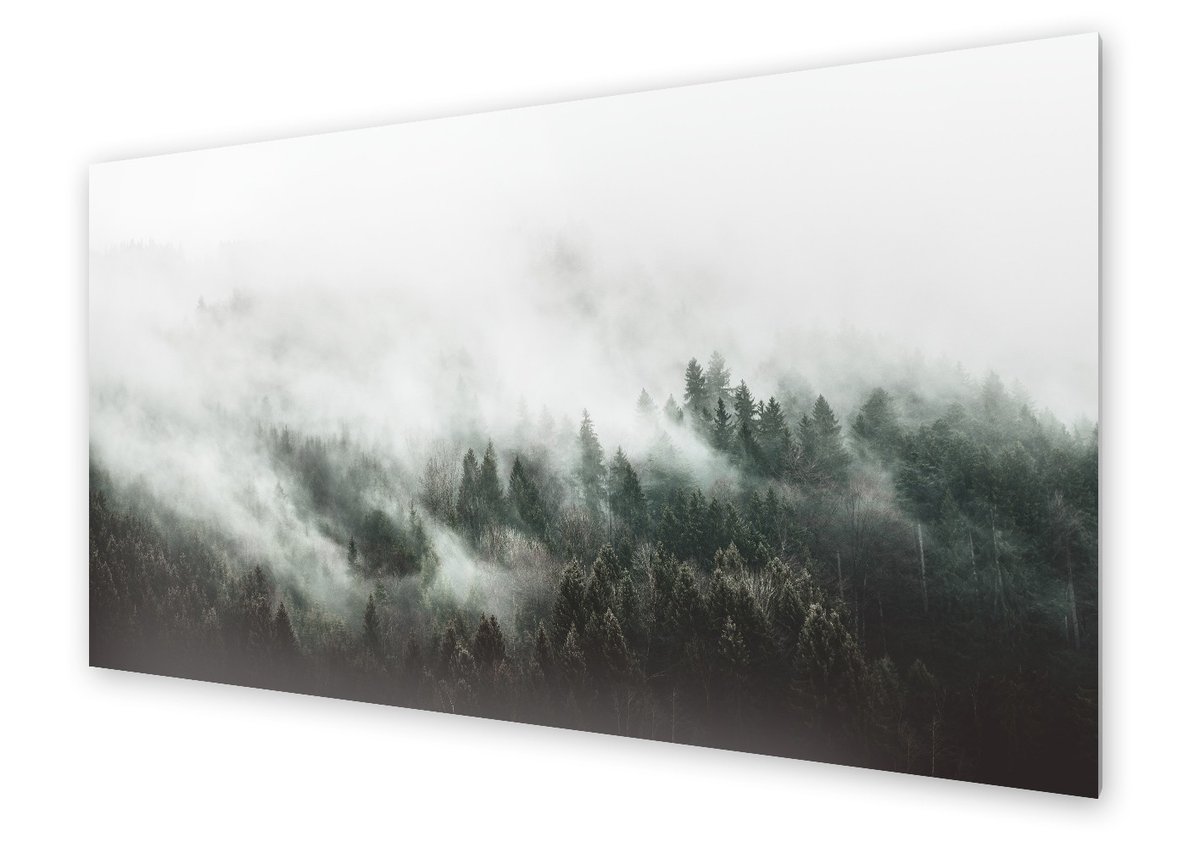 Panel kuchenny HOMEPRINT Krajobraz lasu we mgle 125x50 cm