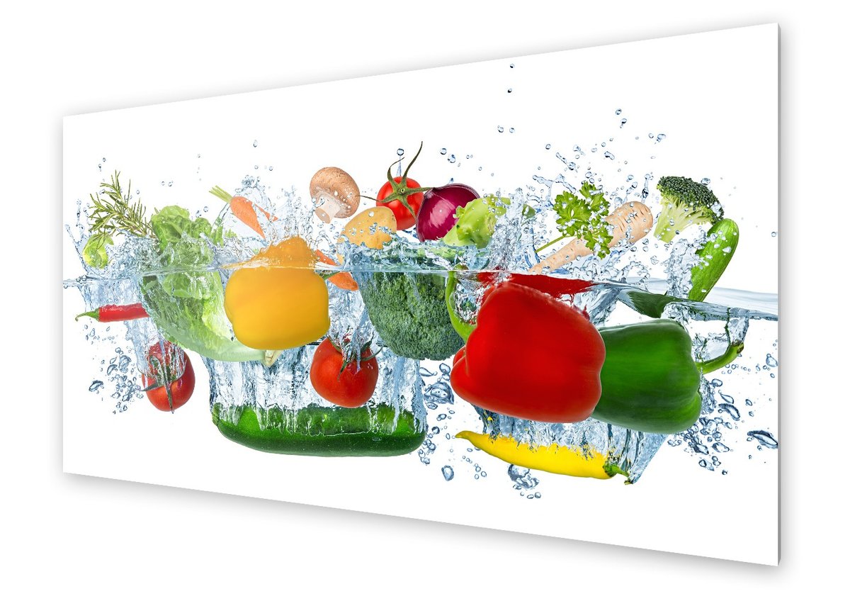 Panel kuchenny HOMEPRINT Warzywa w wodzie 125x50 cm