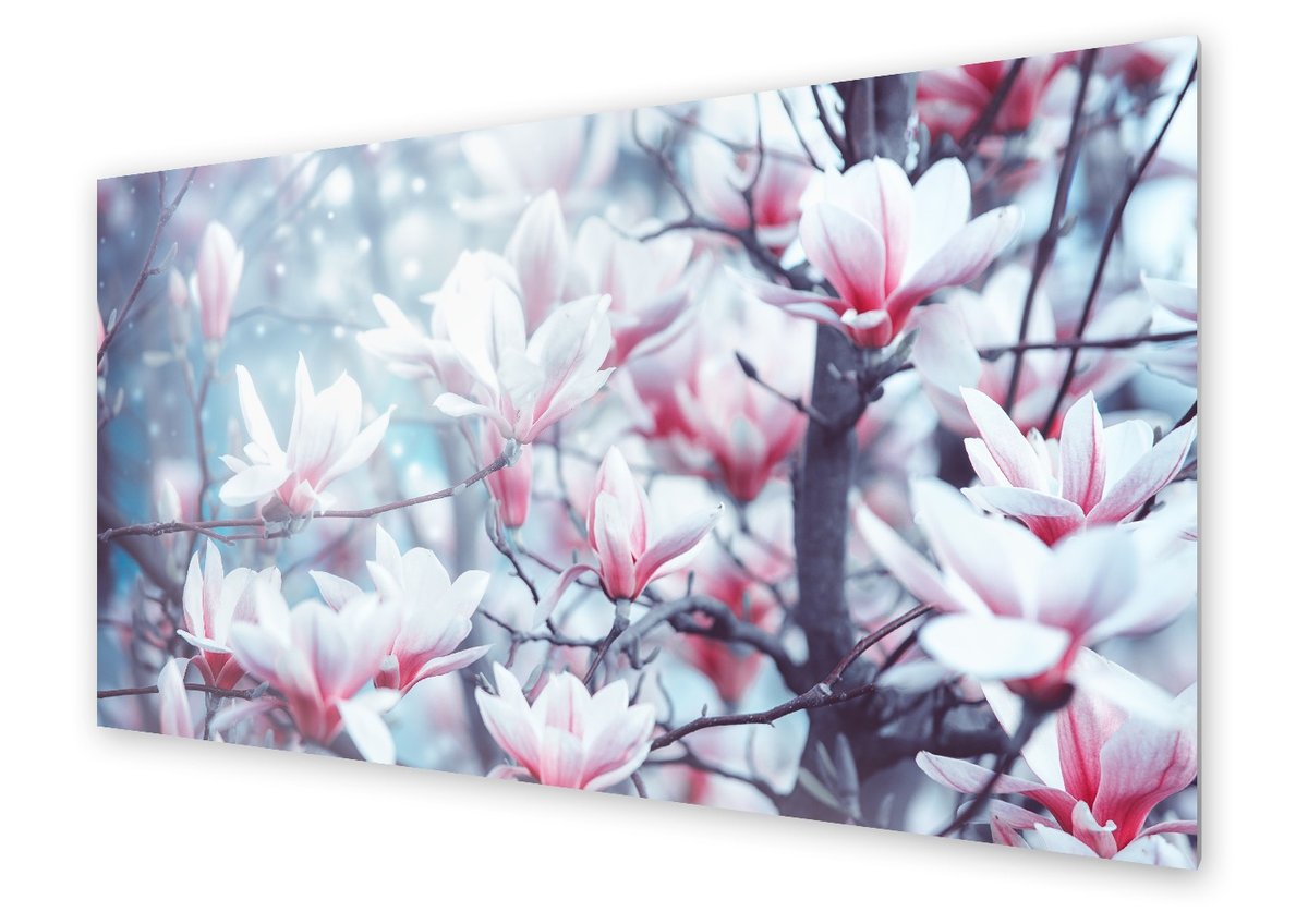 Panel kuchenny HOMEPRINT Kwiaty magnolii 125x50 cm