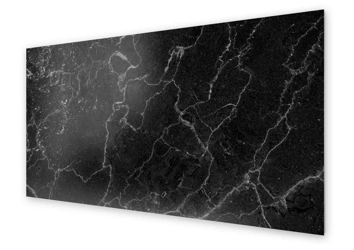Panel kuchenny HOMEPRINT Płyta czarna marmurowa 120x60 cm
