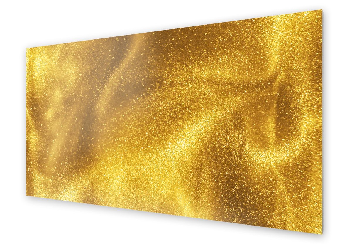 Panel kuchenny HOMEPRINT Złoty brokat płynny 125x50 cm