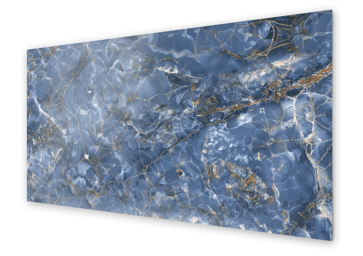 Panel kuchenny HOMEPRINT Niebieski marmur onyx 125x50 cm