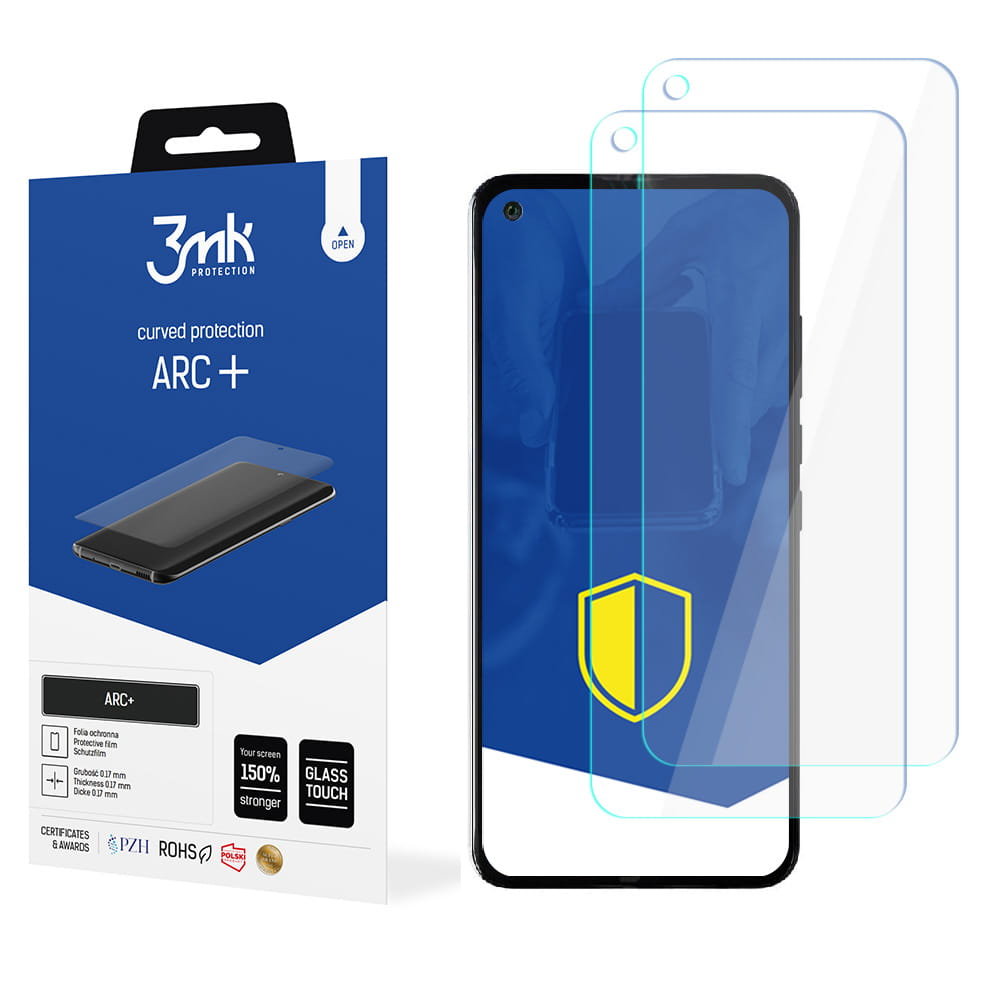 2x Folia na zaokrąglony ekran do do Wiko View 5 - 3mk ARC+