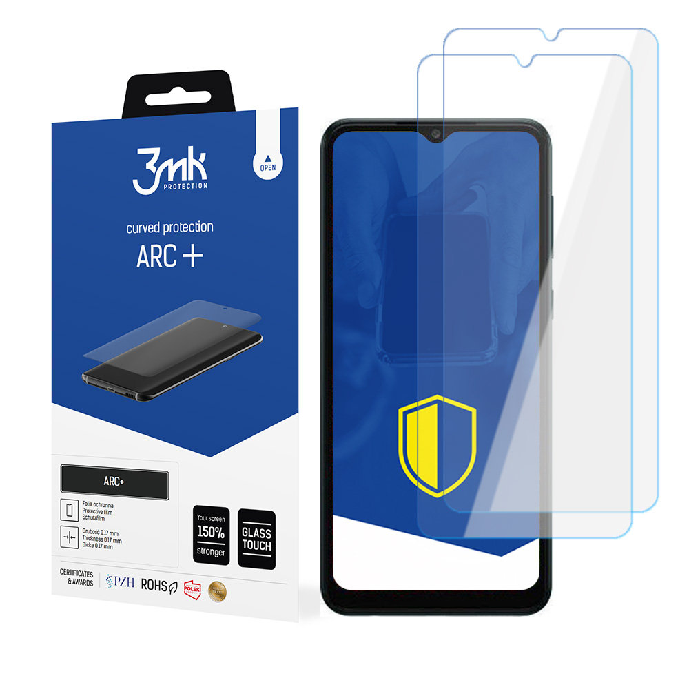 2x Folia na zaokrąglony ekran do do Samsung Galaxy A04 - 3mk ARC+
