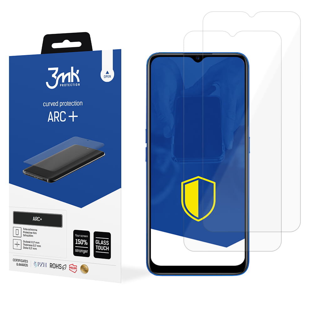 2x Folia na zaokrąglony ekran do do Oppo A11x - 3mk ARC+