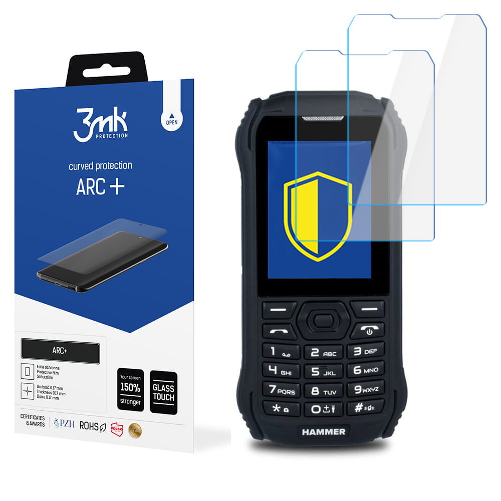 2x Folia na zaokrąglony ekran do do MyPhone Hammer Delta - 3mk ARC+