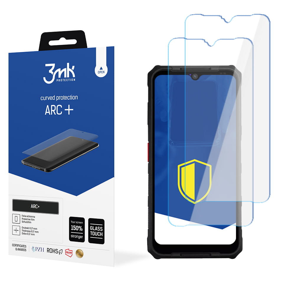 2x Folia na zaokrąglony ekran do do Evolveo Strongphone G9 - 3mk ARC+