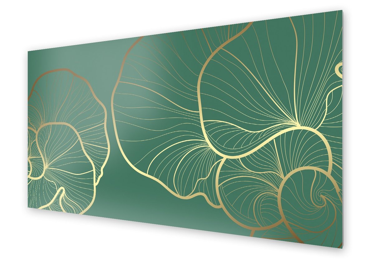 Panel kuchenny HOMEPRINT Złoty wzór w stylu Art Deco 125x50 cm