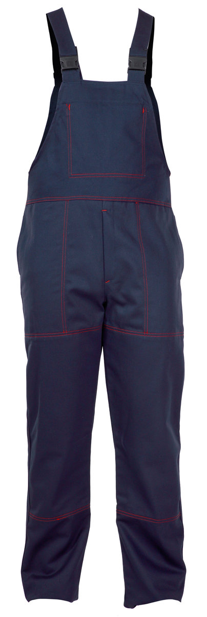 LAHTI PRO Ubranie robocze spawalnicze ze wzmocnionymi manketami bluza i ogrodniczki roz XL b) L4140624 LPL4140624