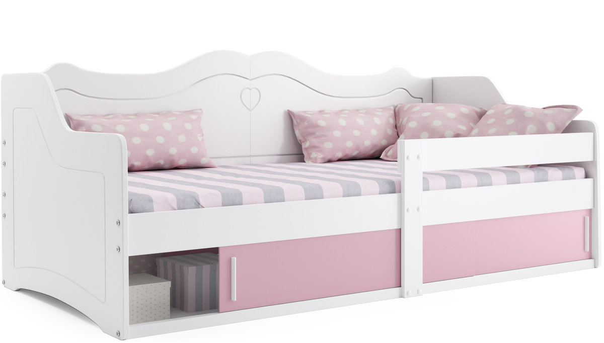 Łóżko pojedyncze JULIA w kolorze białym 160x80 od Interbeds