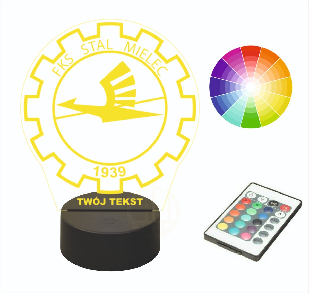 Lampka nocna na biurko STAL MIELEC imię