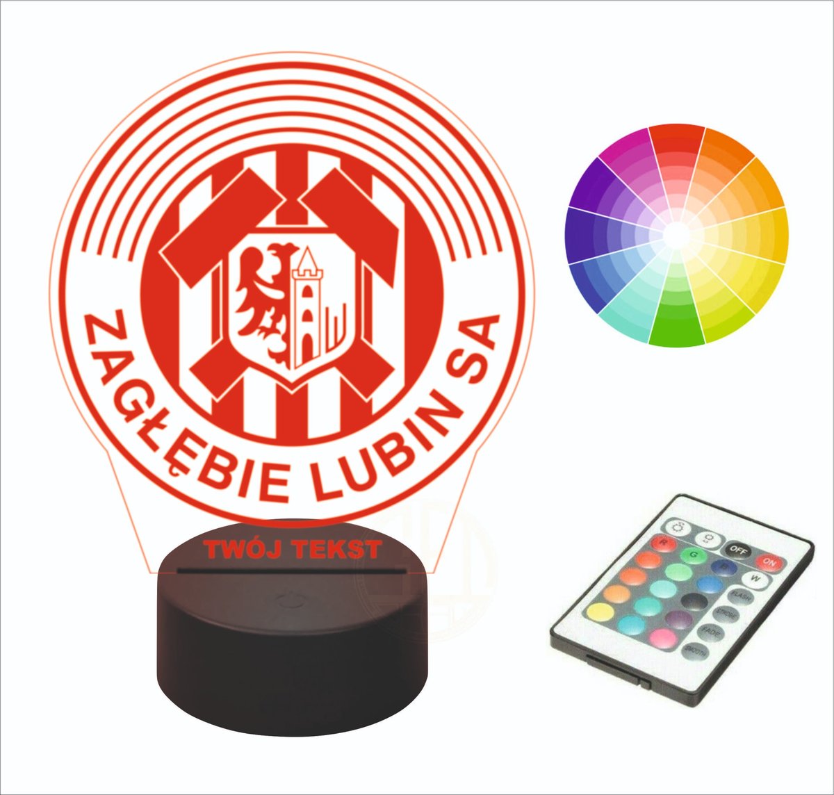 Lampka nocna na biurko ZAGŁĘBIE LUBIN imię