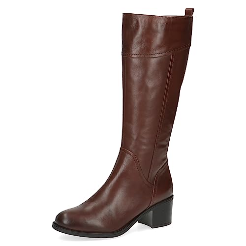 Caprice Damskie 9-25500-41 kozaki na obcasie, koniakowa Nappa, 39 EU