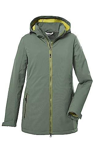 Killtec Damska kurtka softshellowa/kurtka outdoorowa z odpinanym kapturem KOW 8 WMN SFTSHLL JCKT, pale green, 38, 39685-000