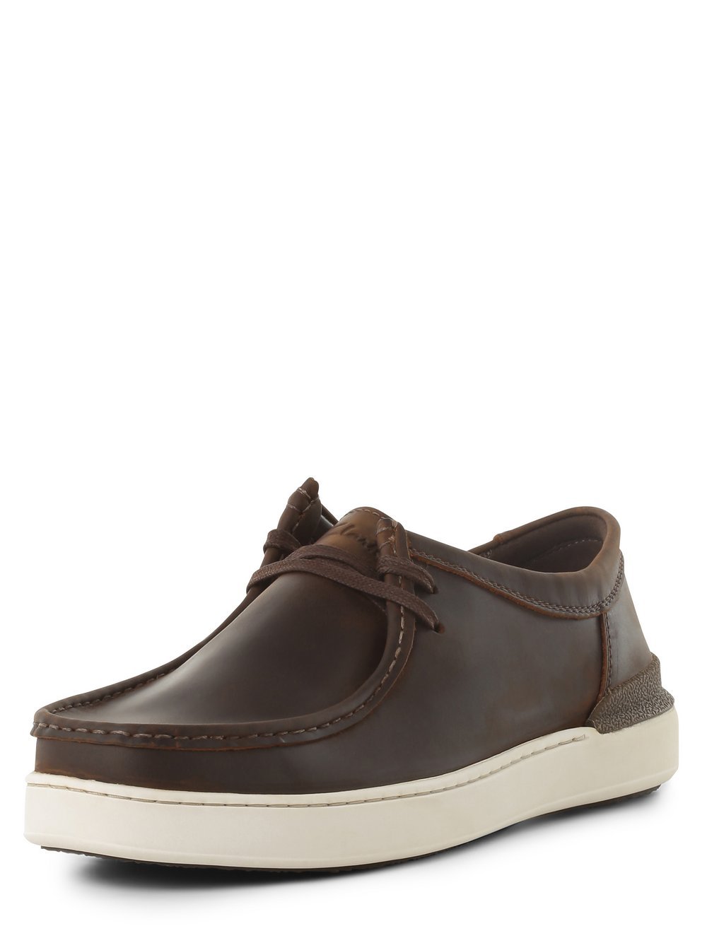 Clarks - Męskie buty żeglarskie ze skóry  CourtLiteWally, brązowy