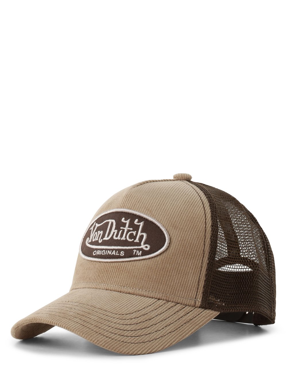 Von Dutch - Damska czapka z daszkiem  Trucker Boston, beżowy|brązowy