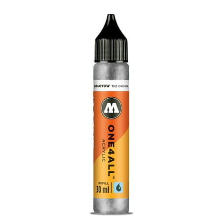 Molotow mołotow mo693227 Refill one4all, tusz uzupełniający zawiera do marker permanentny 30 ML 1 sztuki Metaliczny Srebrny MO693227
