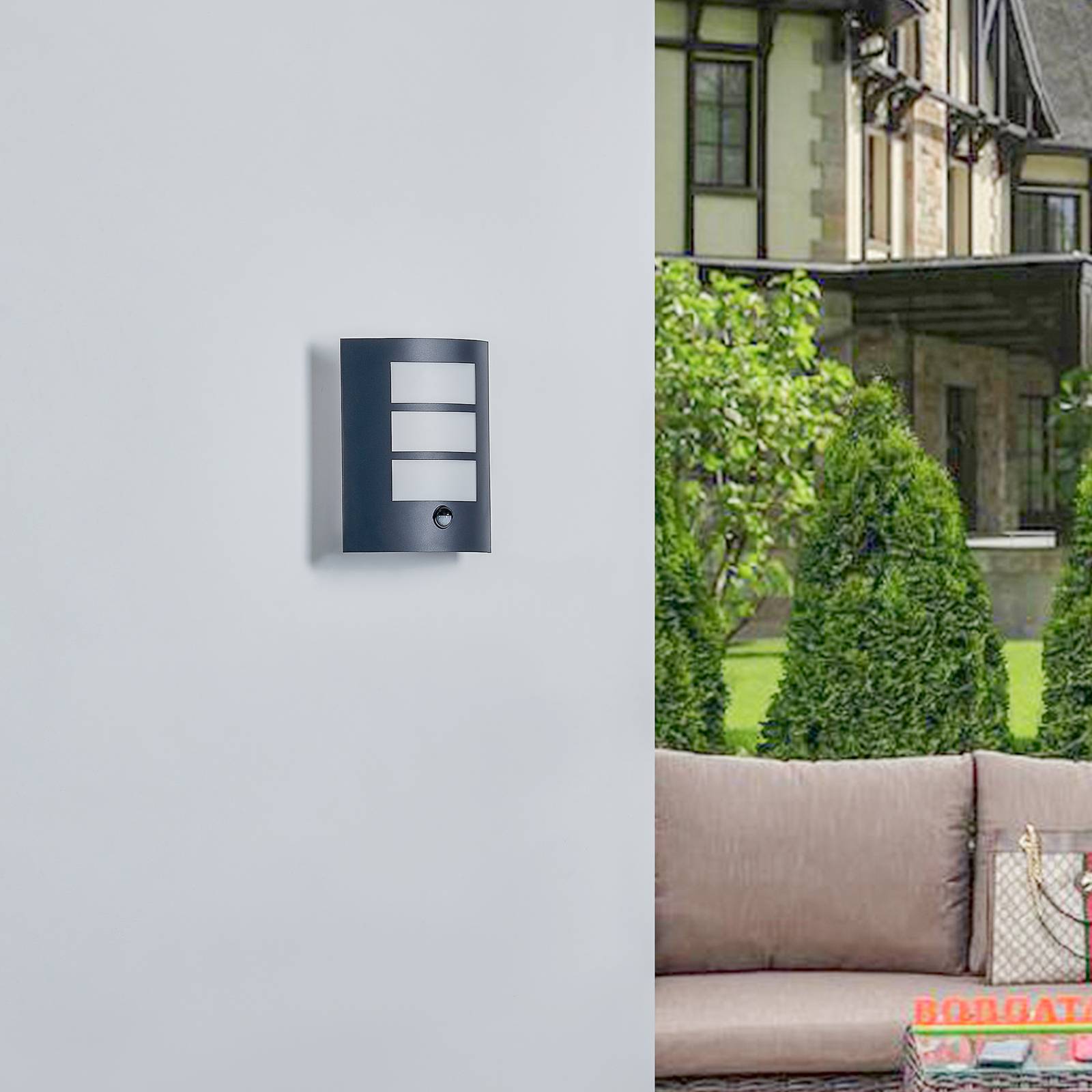 Lindby Vimal kinkiet zewnętrzny E27 czujnik