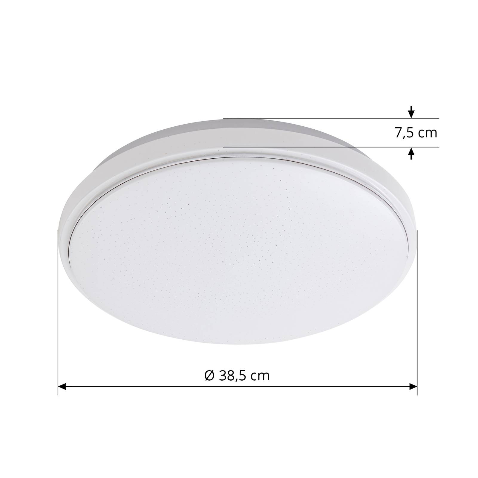 Lindby Lampa sufitowa LED Glamo, chrom/biały, tworzywo sztuczne, IP44