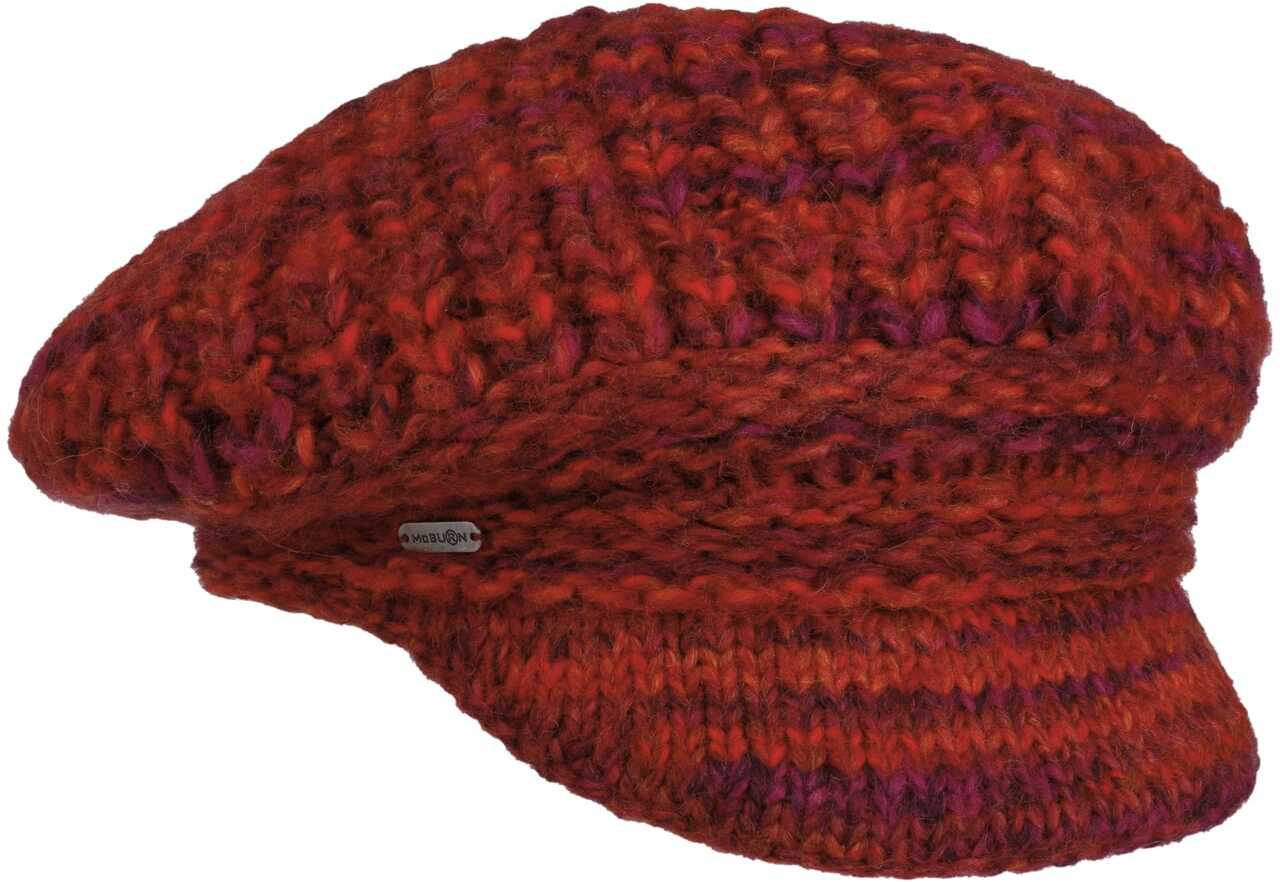 Czapka Kaszkiet Dzianina Lasenia by McBURN, czerwony, One Size