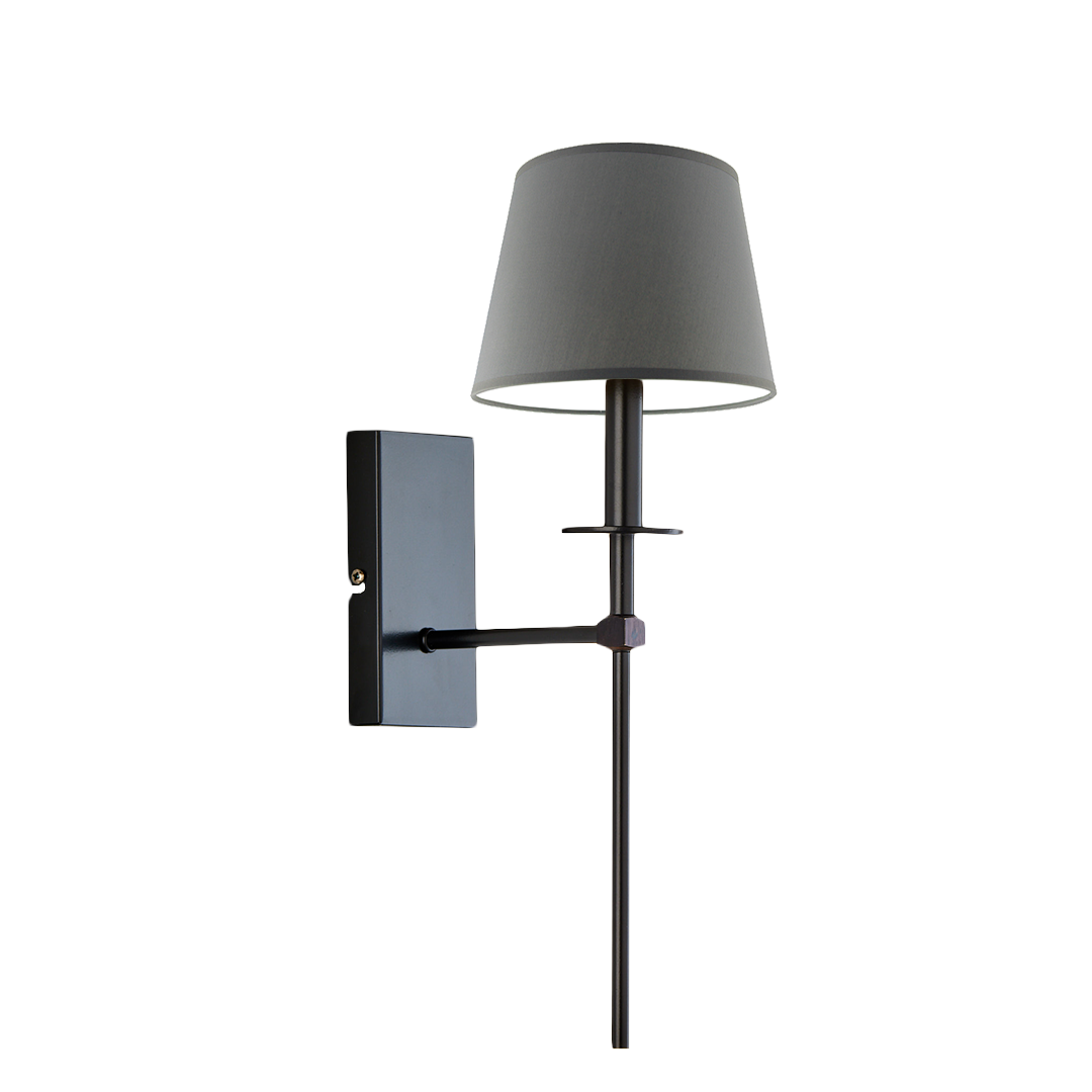 Szary kinkiet duży do salonu PASTO