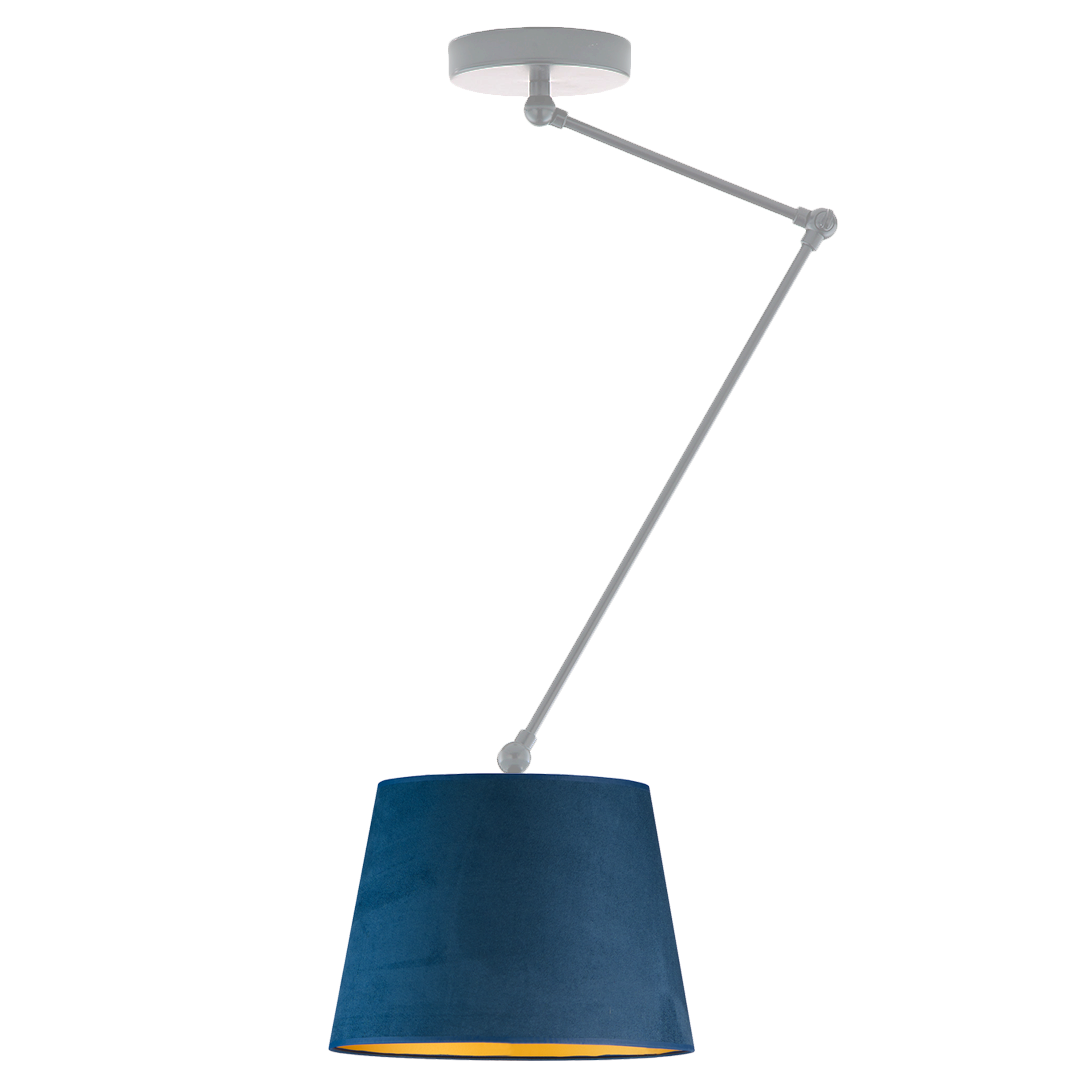Granatowa lampa wisząca ze złotym środkiem JUMA VELUR