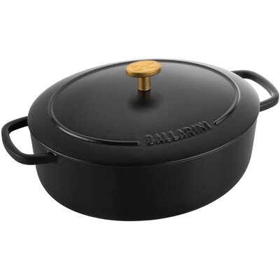 Garnek żeliwny owalny BALLARINI BELLAMONTE 75003-546-0 - 5,5 ltr czarny