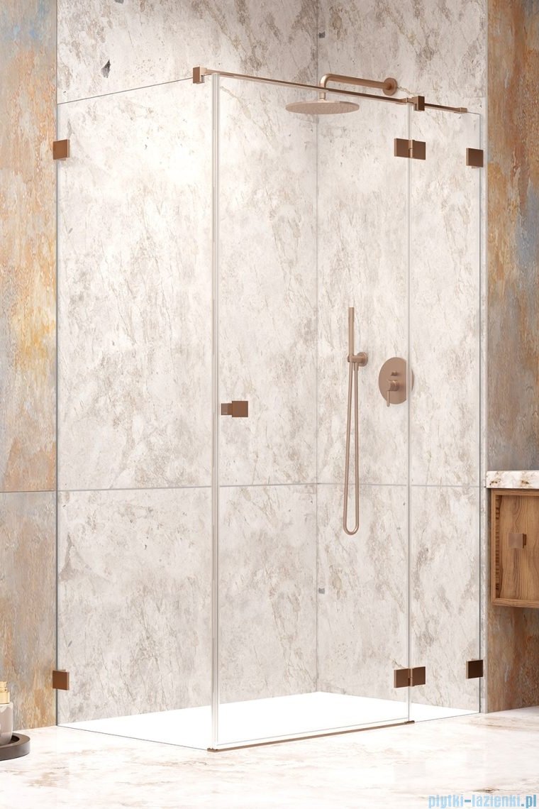 Radaway Essenza Pro Brushed Copper Kdj kabina 80x90 cm prawa szczotkowana miedź 10097080-93-01R/10098090-01-01