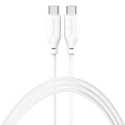Kabel USB Typ C - USB Typ C 4SMARTS High Flex 60W 1.5 m Biały