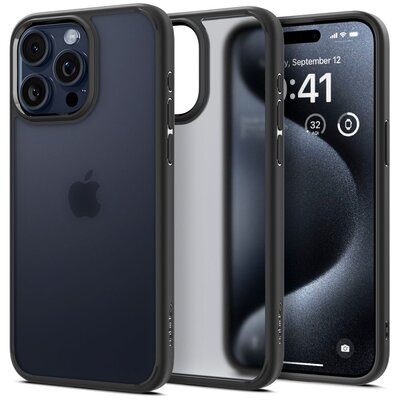 Spigen Ultra Hybrid do iPhone 15 Pro Max frost black
