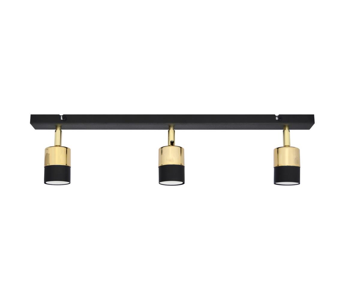 LED Oświetlenie punktowe TUBSSON 3xGU10/4,8W/230V czarne/złote
